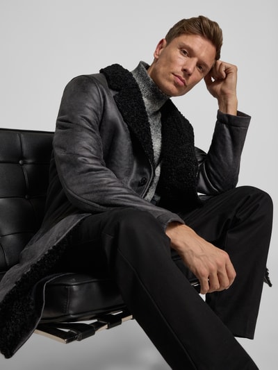 Drykorn Mantel mit Eingrifftaschen Modell 'SOLENO' Black 3