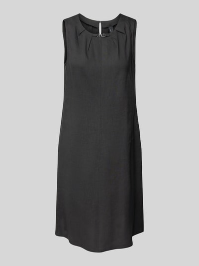 Marc Cain Knielanges Leinenkleid mit Label-Applikation Black 2