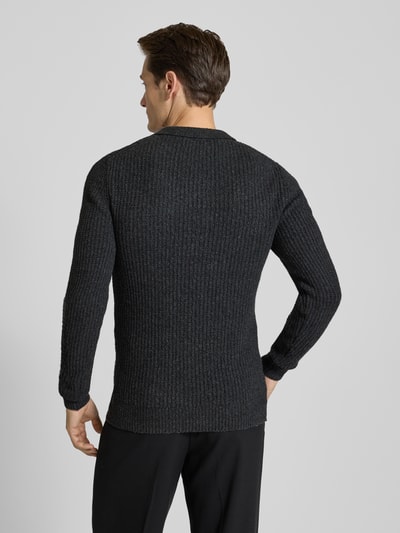 Casual Friday Strickpullover mit Polokragen Modell 'GAHN' Mittelgrau Melange 5