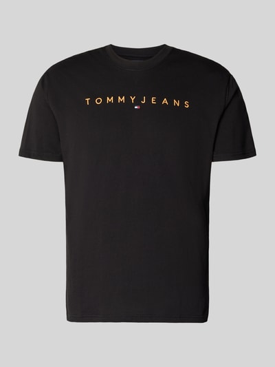 Produktfoto, Regular Fit T-Shirt aus reiner Baumwolle von Tommy Jeans in Optik: Unifarben mit Label-Stitching und Logo-Stitching, Rundhals, Kurzarm