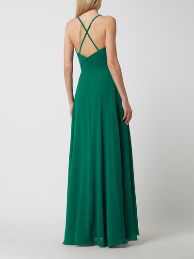 Luxuar Avondjurk van chiffon  Groen - 4