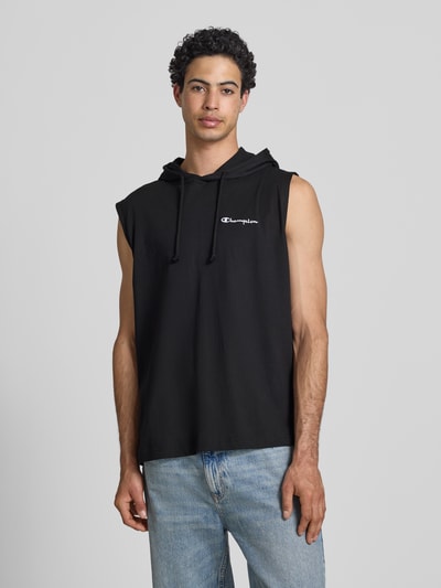 Champion Hoodie mit Label-Stitching Black 4
