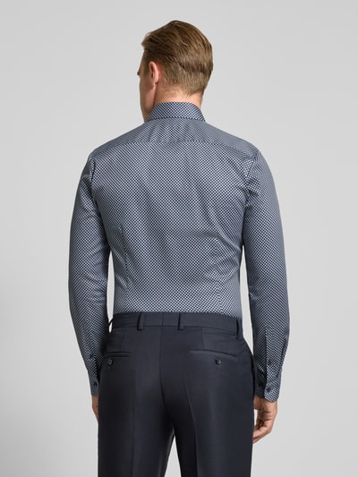 OLYMP No. Six Super slim fit zakelijk overhemd van katoenmix Marineblauw - 5