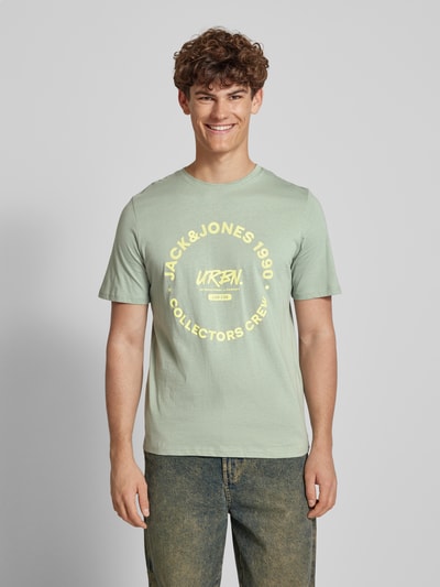 Jack & Jones T-shirt z nadrukiem z logo model ‘SIMON’ Miętowy 4