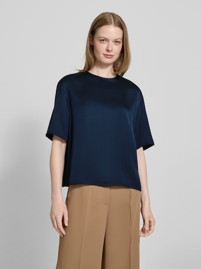 Tommy Hilfiger Relaxed fit blouse van satijn Marineblauw - 4