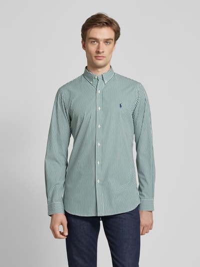 Polo Ralph Lauren Regular fit vrijetijdsoverhemd met labelstitching Lichtgroen - 4