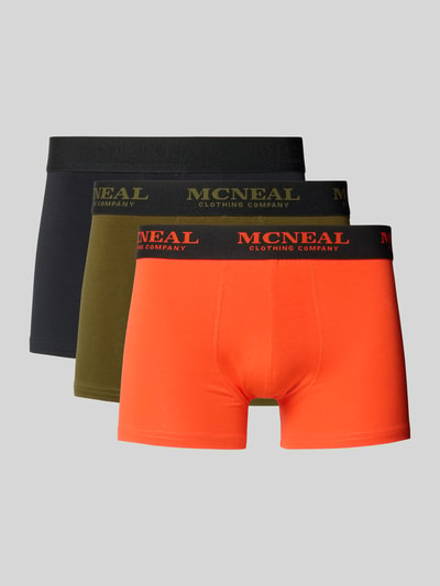 Produktfoto, Trunks mit elastischem Logo-Bund im 3er-Pack von MCNEAL, mieszanka bawełny i elastanu, dopasowany krój, różnorodne kolory