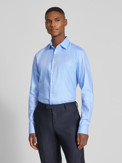 Jake*s Slim Fit Business-Hemd mit Knopfleiste Bleu 4