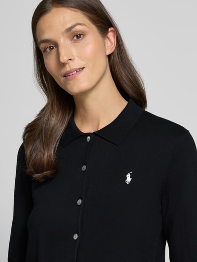 Polo Ralph Lauren Cardigan mit Umlegekragen und Logo-Stitching Black 3