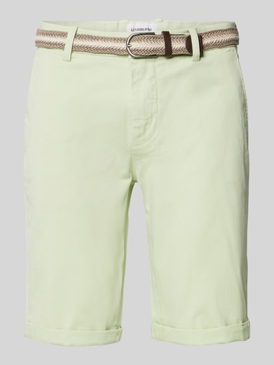 Lindbergh Slim Fit Bermudas mit Gürtel Mint 2