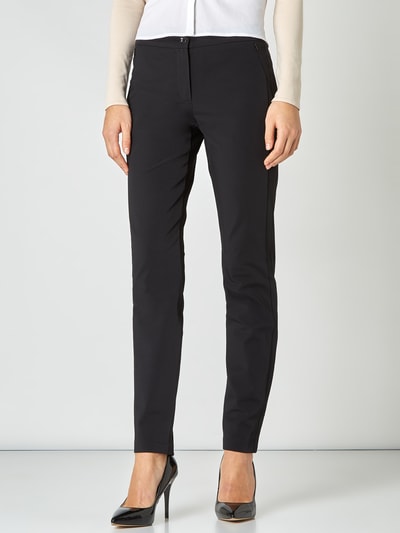 Taifun Skinny fit stoffen broek met stretch Zwart - 4