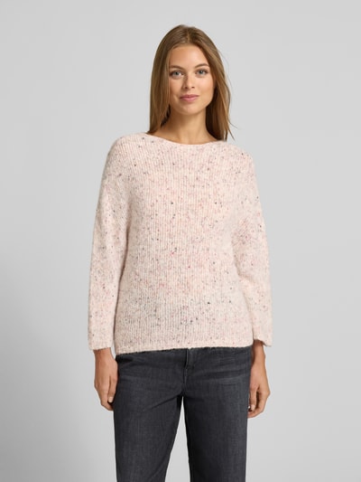 Rich & Royal Gebreide pullover met alpaca en 3/4-mouwen Offwhite - 4