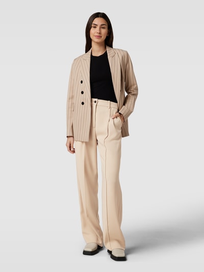 Calvin Klein Womenswear Spodnie z zakładkami w pasie i wpuszczanymi kieszeniami w stylu francuskim Beżowy 1