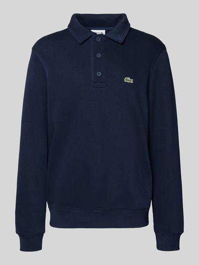 Lacoste Regular Fit Sweatshirt aus reiner Baumwolle Marine 2