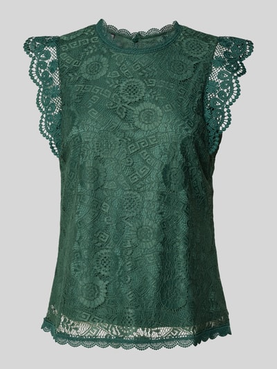 Pieces Blouseshirt met kant, model 'COLLINE' Groen - 2