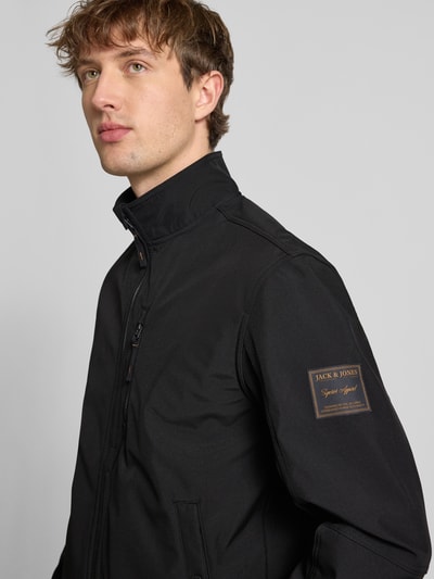 JACK & JONES Regular Fit Bomberjacke mit Stehkragen Modell 'Parker' Black 3