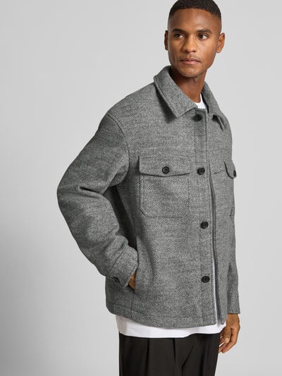 SELECTED HOMME Regular fit jack met wol, model 'MITCH' Zilver - 3