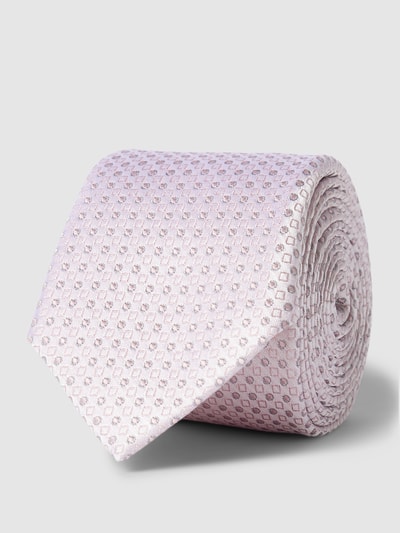 TigerTie Herren Krawatte & Einstecktuch Set - Klassische 7,5 Cm Business Krawatte Aus Italien