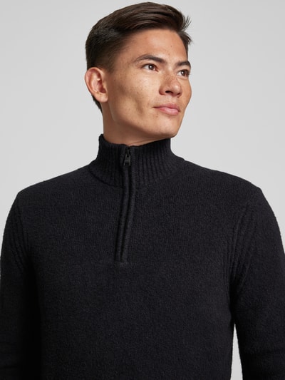 Cinque Gebreide pullover met schipperskraag, model 'CILUCA' Zwart - 3