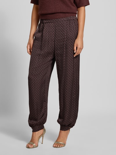 Jake*s Collection Balloon Fit Hose mit Allover-Muster  Pflaume 4