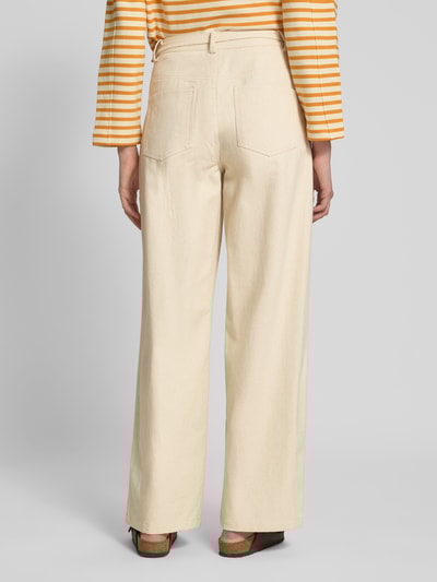 moves Jeans mit Bindegürtel Modell 'Adanna' Offwhite 5