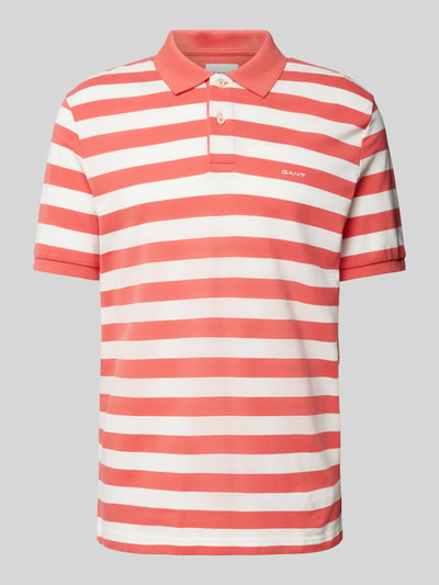 Gant Poloshirt mit Label-Stitching Modell 'STRIPE' Pink 2