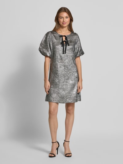 b.young Minikleid mit Zierschleifen Modell 'Detona' Metallic Black 1