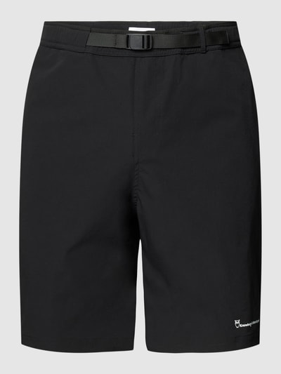 Knowledge Cotton Apparel Shorts mit Label-Print Black 2