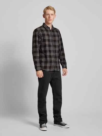 Jack & Jones Regular Fit Freizeithemd mit Kentkragen Modell 'JOSHUA' Black 1