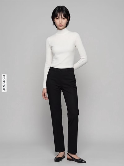 HUGO Slim Fit Langarmshirt aus Baumwoll-Mix Modell 'Driza_4' Offwhite 1