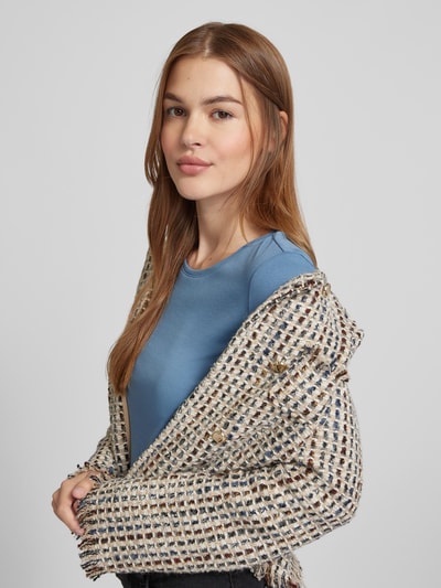 Christian Berg Woman Longsleeve mit Rundhalsausschnitt Rauchblau 3