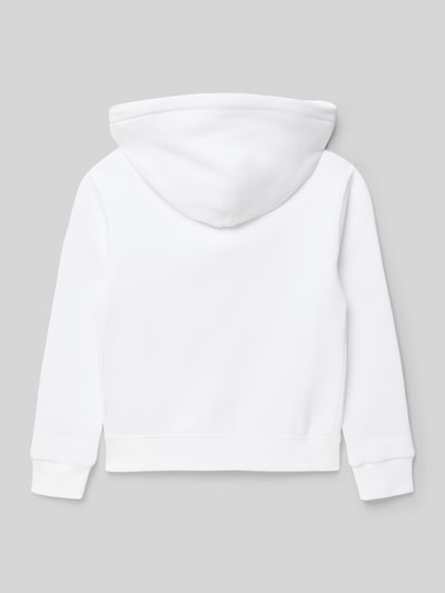 Junge trägt Regular Fit Sweatjacke aus Baumwoll-Mix von Polo Ralph Lauren Kids, Optik: Unifarben, Materialverarbeitung: Sweat, Ganzkörperansicht Rückansicht.