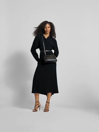 Victoria Beckham Midikleid mit Resortkragen Black 1