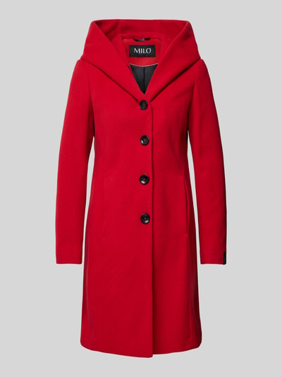 Milo Coats Lange jas met capuchon, model 'Bella' Rood - 2