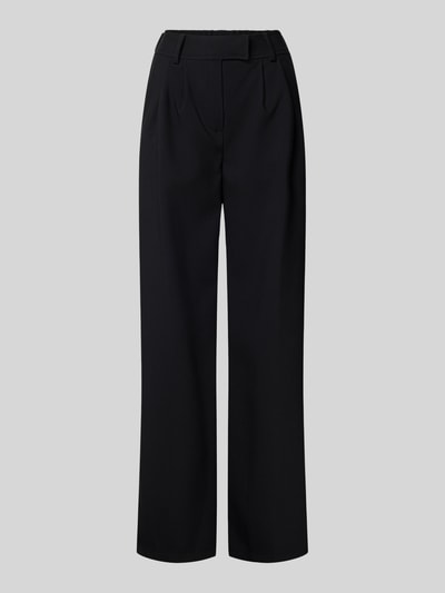 Review Wide Leg Stoffhose mit Bundfalten Black 2