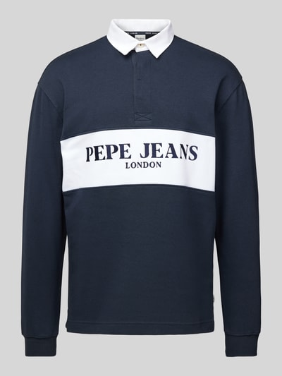 Pepe Jeans Bluza z kołnierzykiem polo model ‘Joey’ Granatowy 2