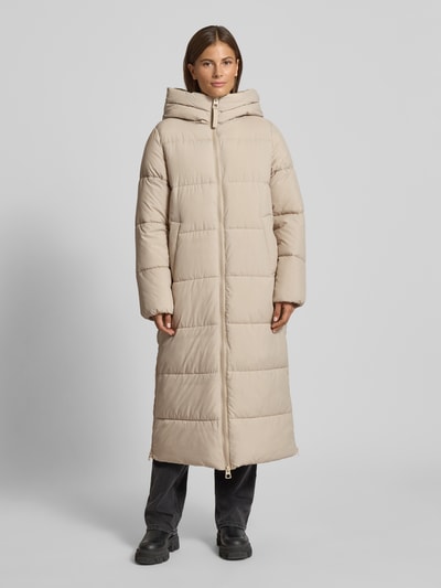 Jake*s Casual Płaszcz pikowany z kapturem Kamienny 4