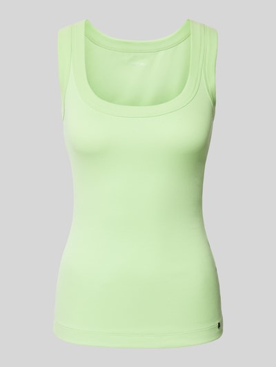 Marc Cain Tanktop in unifarbenem Design mit Label-Detail Neon Gruen 2