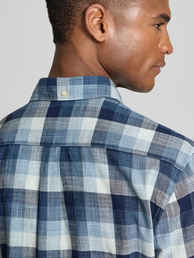 Barbour Tailored Fit Freizeithemd aus reiner Baumwolle Marine 3