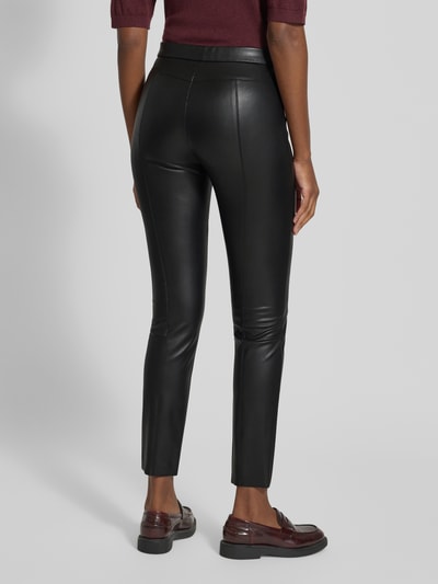 Raffaello Rossi Skinny fit broek in leerlook, model 'RESA' Zwart - 5