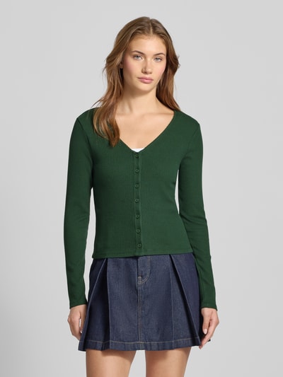 Levi's® Cardigan met knoopsluiting en V-hals Olijfgroen - 4