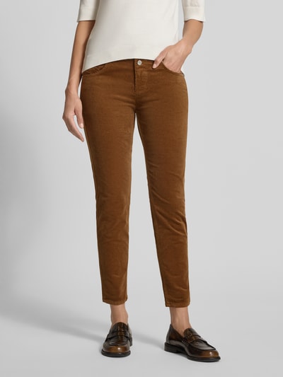 Marc O'Polo Boyfriend fit broek van fijne corduroy van katoenmix Camel - 4
