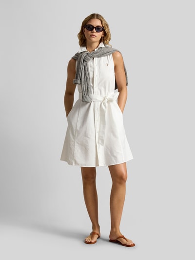 Polo Ralph Lauren Regular Fit Polokleid aus reiner Baumwolle Weiss 1