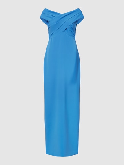 Lauren Ralph Lauren Abendkleid in Wickel-Optik Modell 'IRENE' Bleu 2