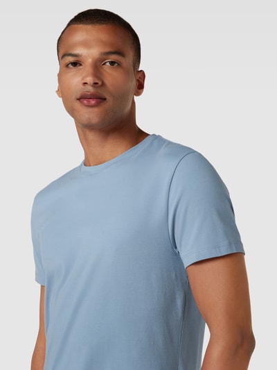 Mey T-Shirt mit Statement-Print auf der Rückseite Rauchblau 3