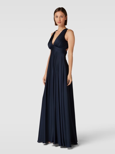 Jake*s Cocktail Abendkleid mit Raffungen Marine Melange 1