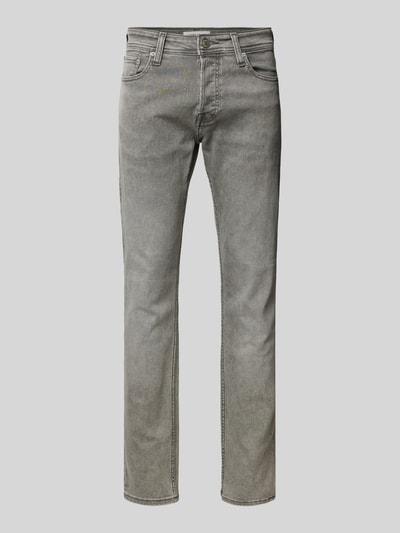 Jack & Jones Slim Fit Jeans im 5-Pocket-Design Modell 'GLENN' Hellgrau 1