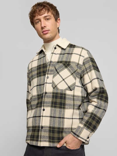 Jack & Jones Regular Fit Hemdjacke mit Futter aus Teddyfell Modell 'ZAC' Oliv 3