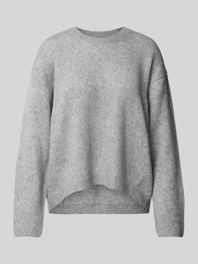 Marc O'Polo Loose Fit Strickpullover aus softem Schurwolle-Mix Hellgrau Melange 2