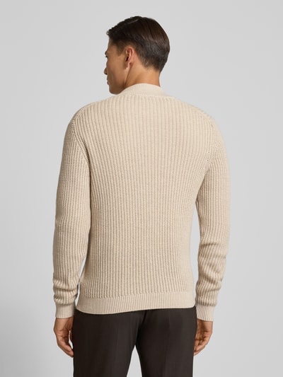 Cinque Gebreid jack met ritssluiting, model 'FABIAN' Beige - 5